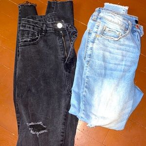 2 pairs womens jeans